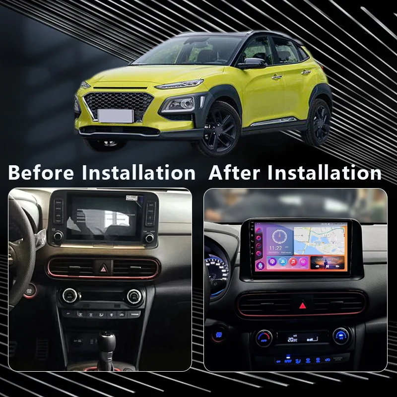 QSZN For Hyundai Encino Kona 2018-2019 Car Radio Stereo Navigat GPS Android13 Radio Multimedia Player Head Unit Wireless Carplay