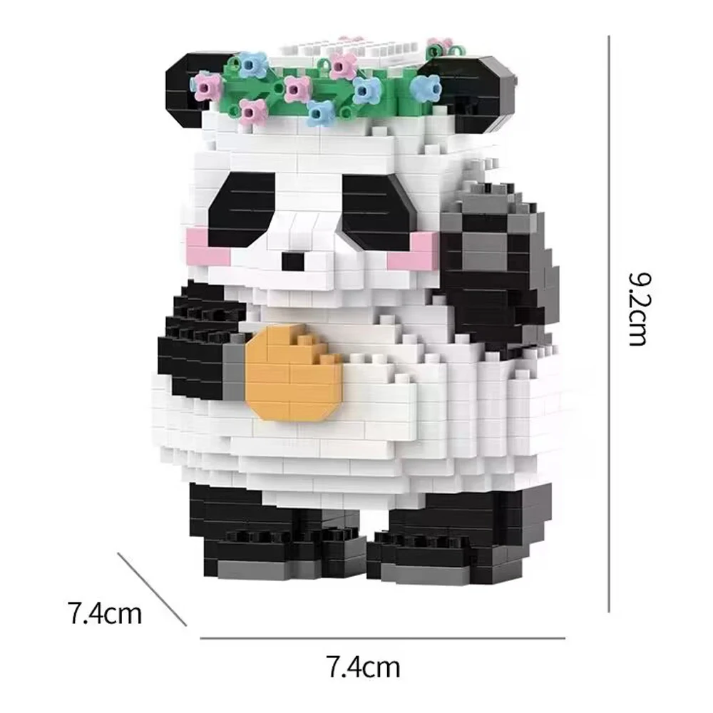 Panda Building Block DIY Assemble Animals Model Toys Micro Bricks Model Figures Educational Toy for Child Kid Adult Birthday