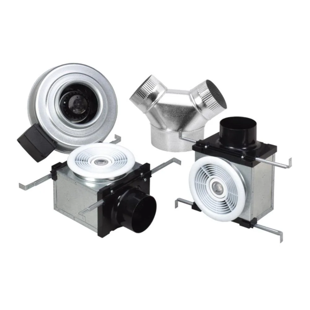 Kipas Mandi Dual Grille 270 CFM dengan Lampu LED 10W, Kompatibilitas Saluran 4 dan 6 Inci, Sistem Ventilasi Efisiensi Tinggi