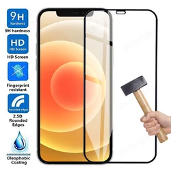 Vidrio de protección completa 9D para iPhone, película protectora de pantalla para iphone 12 mini, 11 Pro Max, X, XS, XR, 7, 8, 6, 6S Plus, 5S, SE