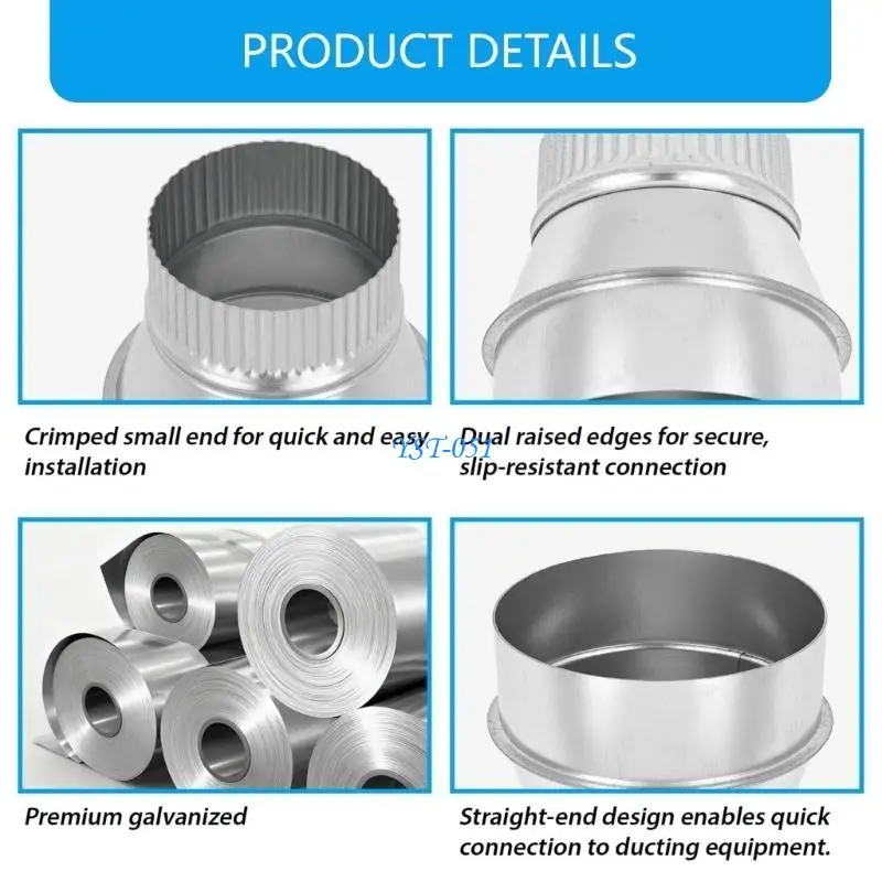 مخفضات فتحات العادم E15A محولات مقاس 5 × 4 بوصة لأفضل تدفقات الهواء في تطبيقات التدفئة والتهوية وتكييف الهواء (HVAC) #3