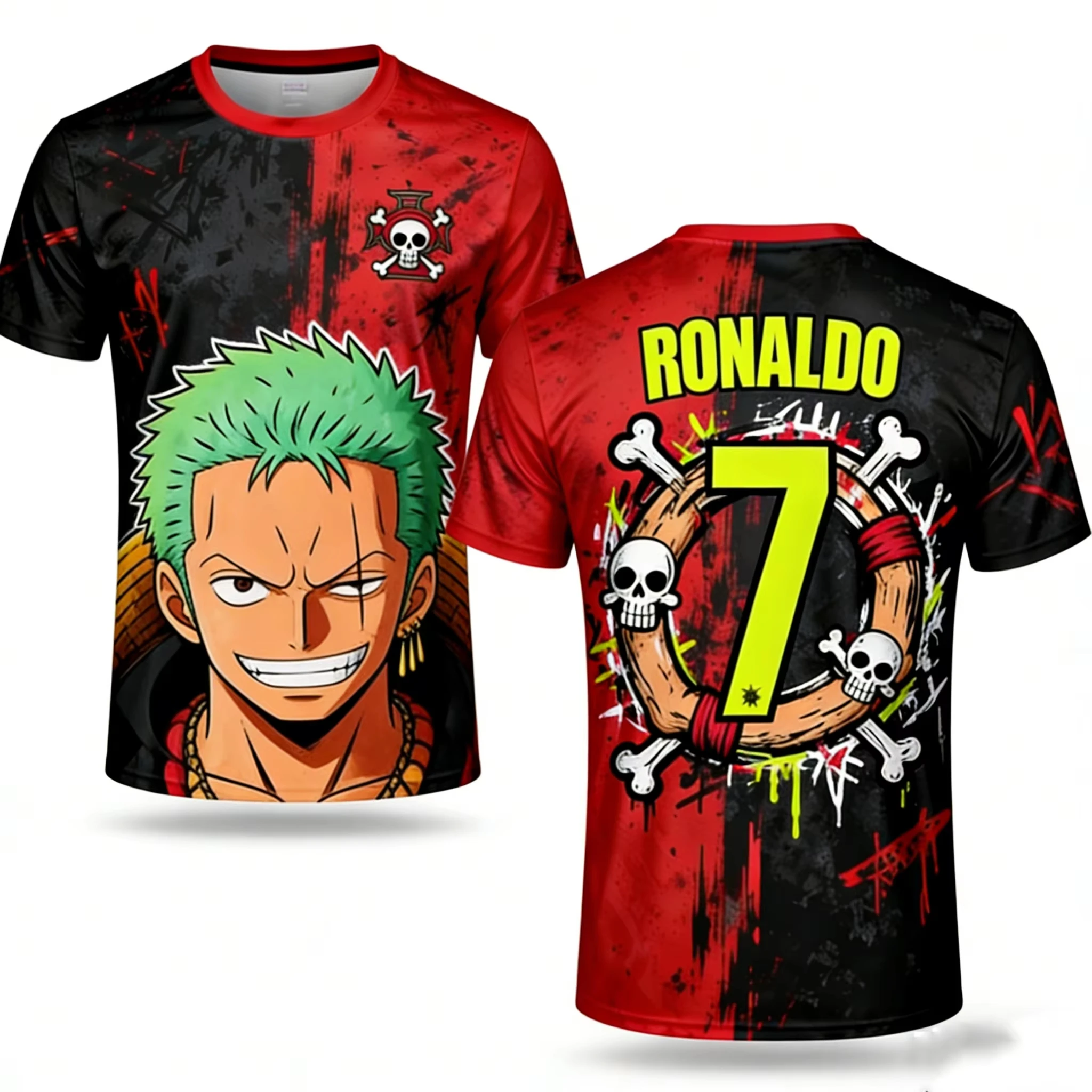 

Новая летняя футболка унисекс 2026 года с аниме-принтом One Piece Луффи, для взрослых и детей, специальный дизайн, оверсайз, дышащая, в стиле Y2K