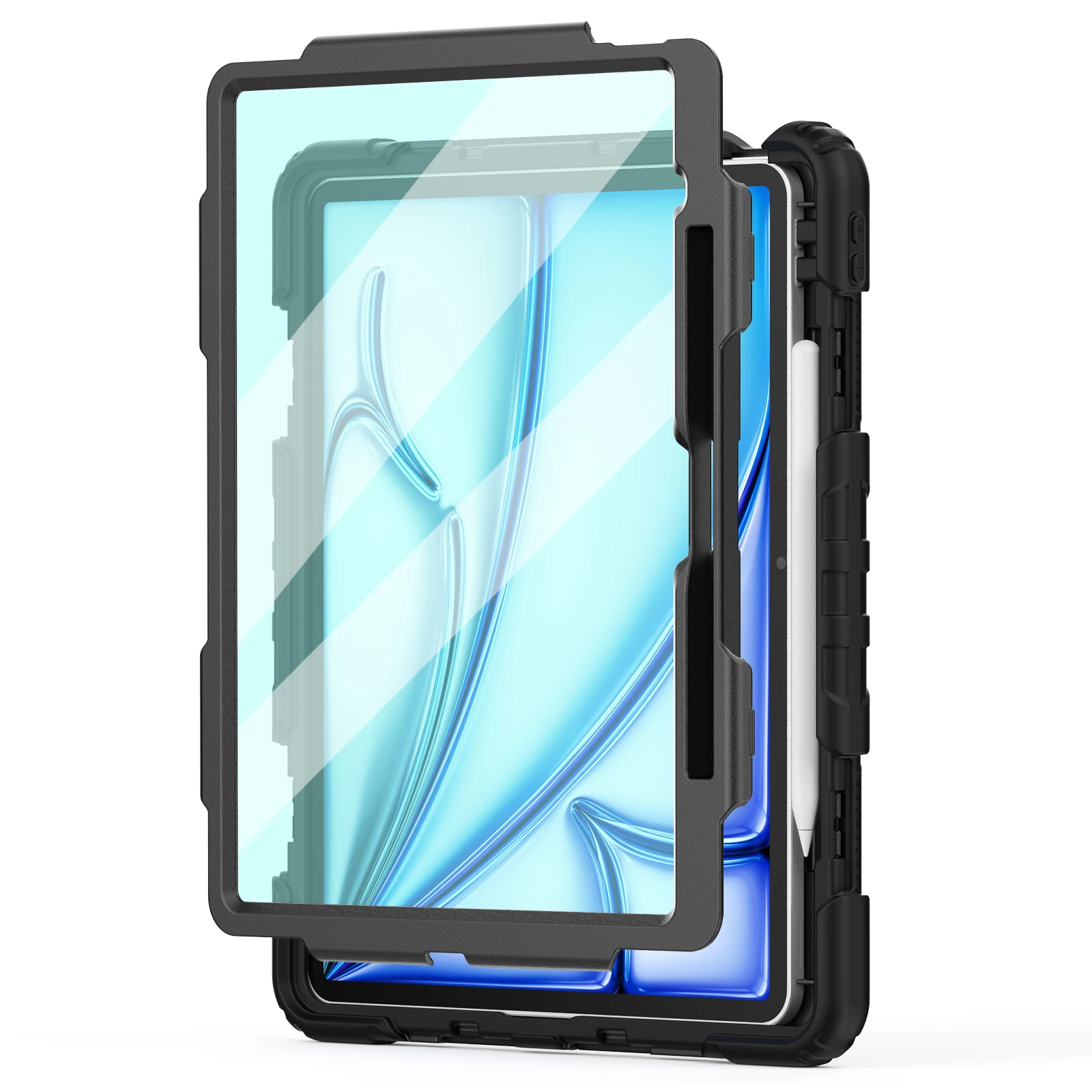 Imagem -02 - Suporte Rotativo para Ipad Pro ar 13 2024 A2898 A2903 A2904 A2925 A2926 A3007 Capa com Protetor de Tela Alça de Ombro Mão Case