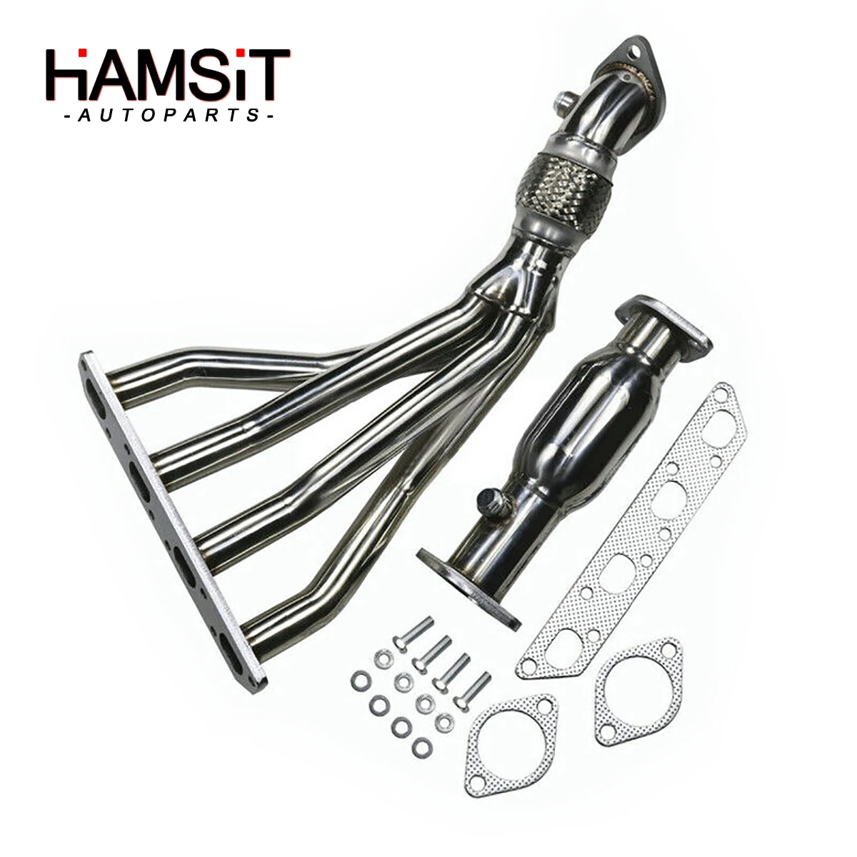 Hamsit Stainless Steel Manifold Header For 02-06 Mini Cooper S Hatchback Convertible 1.6 Jcw R50 R52/53