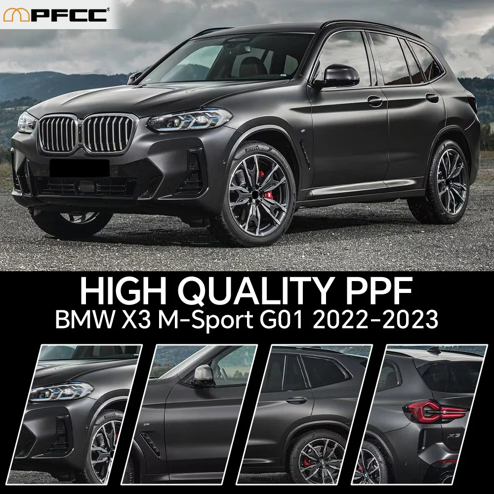 For BMW X3 M SPORT G01 2022 2023 TPU Paint Protection Film Car Body Anti-Scratch Clear Cover Pre-Cut PPF Resistant Repairable