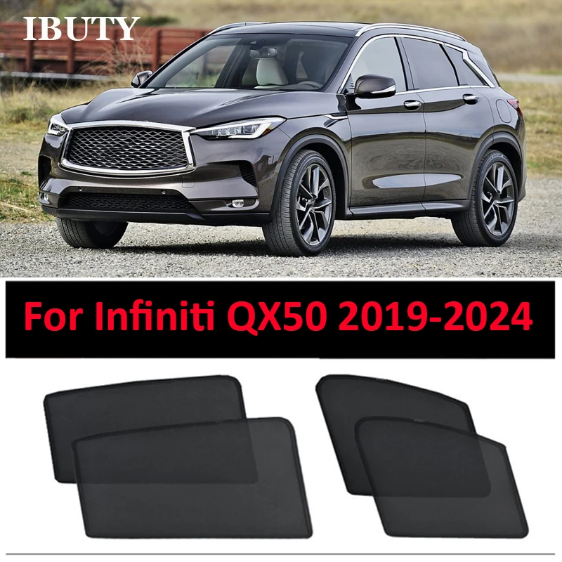 

For Infiniti QX50 J55 2019-2024 Car Sunshade Side Window Mesh Curtain Sunscreen Heat Insulation Protection Sun Visor Shade Cover