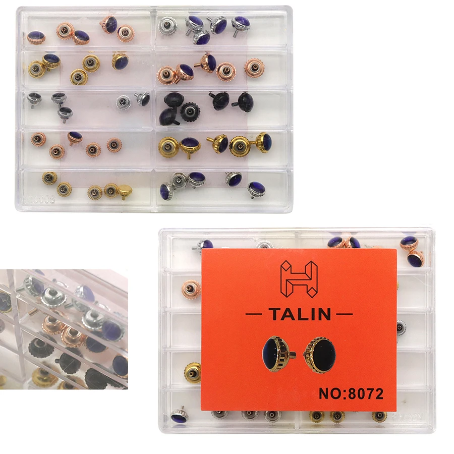 Ремонт аксессуаров для часов, корона серии синих воздушных шаров, кварцевая механическая головка в штучной упаковке, длинная плоская трубка