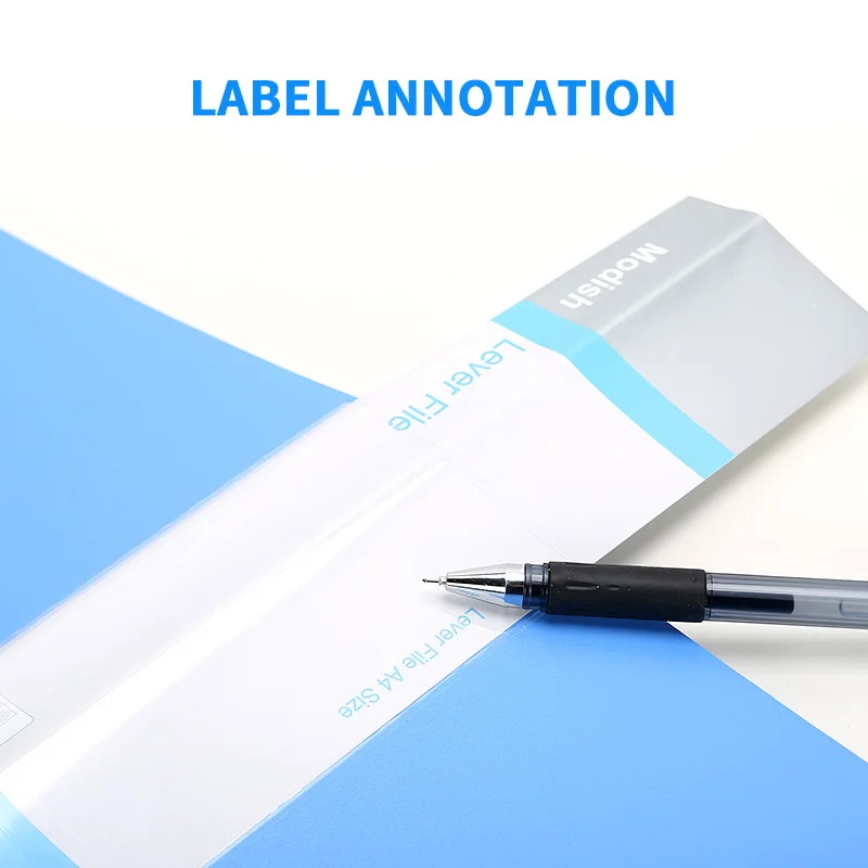 100-Page A4 Binder with Box & Transparent PP Cover - Multi-pocket Folder for Exam Records, Office/Students/Children's Portfolio