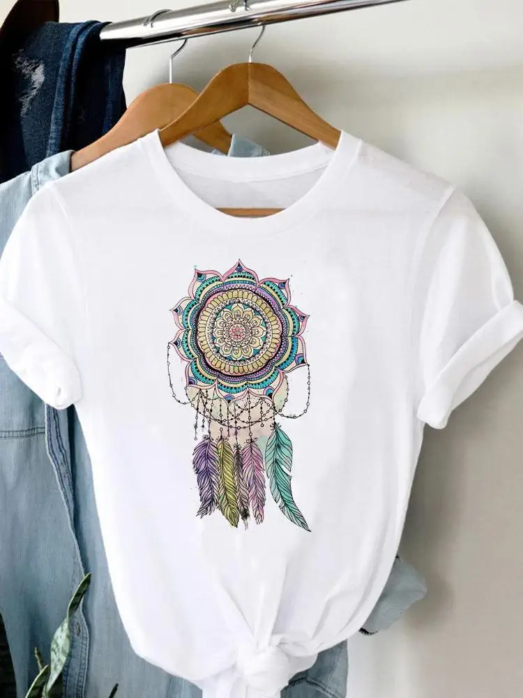 

Print T Shirt Women Summer Clothes Graphic T-shirt Fashion Dream Web 90s Cute Trend Short Sleeve Clothing Tee Female Top