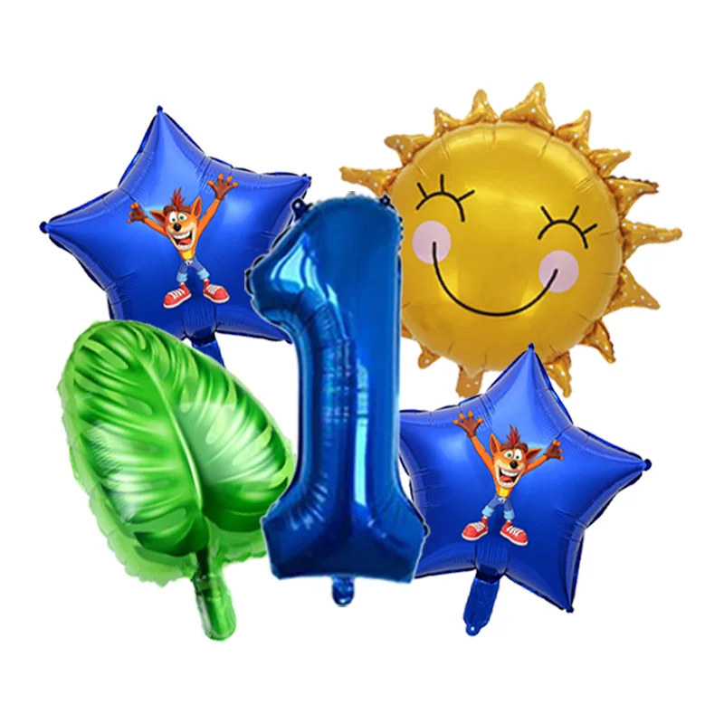 Game Inspired Crash Bandicoot Balloon Complete Set for Birthday Celebration Baby Shower Home Party Decor Accessories