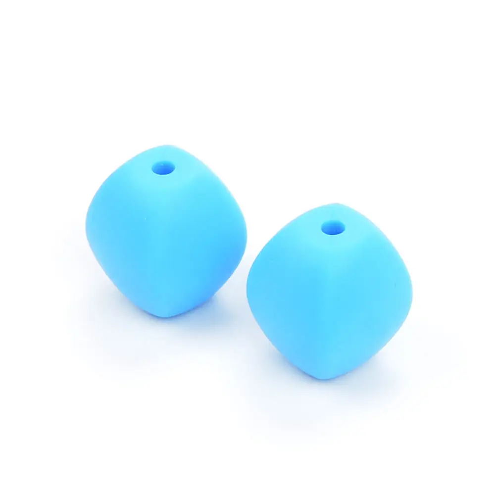 LOFCA 10pcs Chunky Olive Shape Silicone Beads Food Grade Silicone Teething Toy Baby Silicone Beads Teething Necklace making