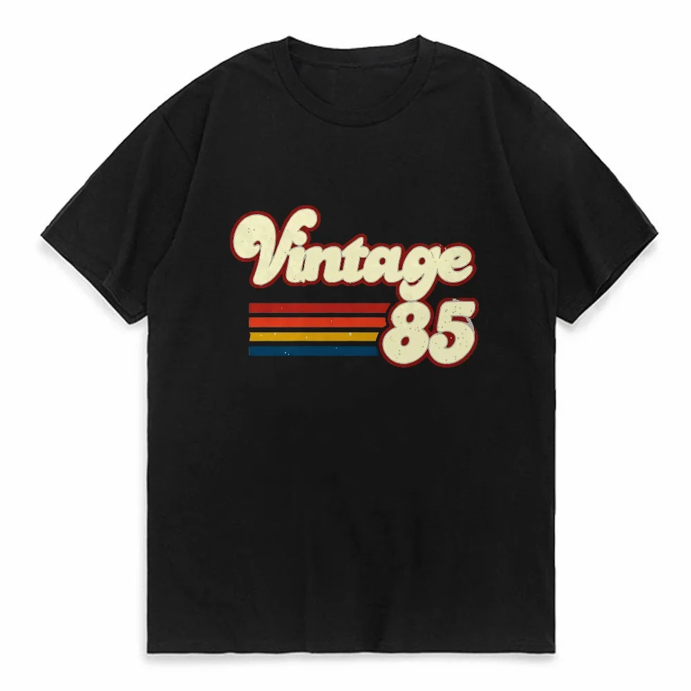 

Edition 1985 40th Birthday Vintage Graphic TShirt men Womens Short Sleeve Crew Neck Casual with Retro Print Aesthetic Clothes