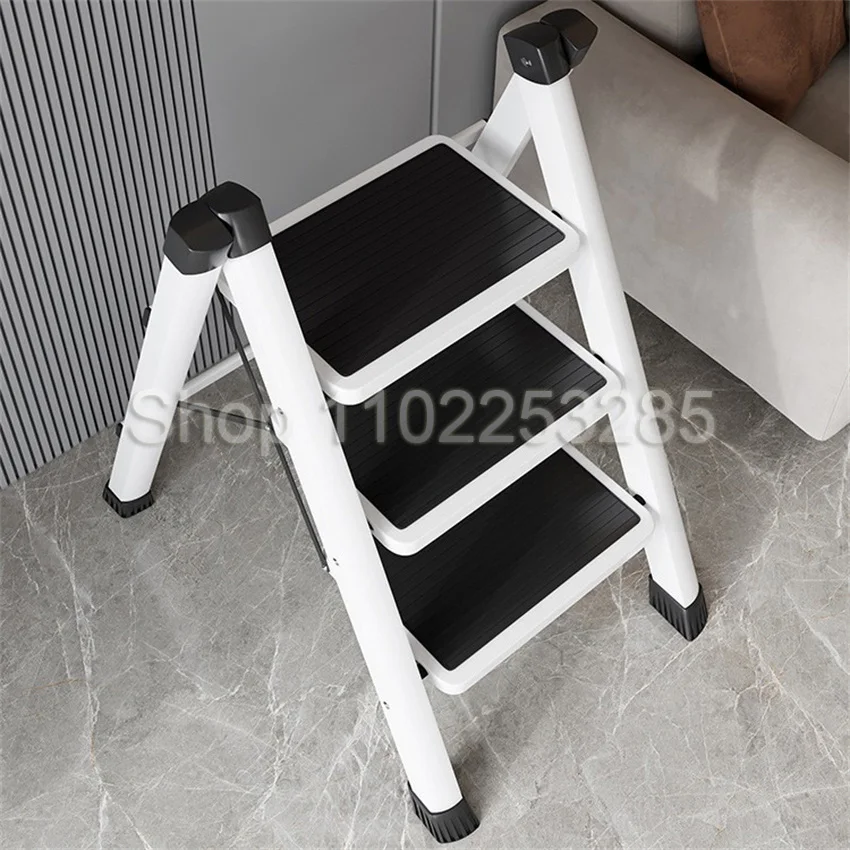 Multifunctional Folding Ladder 2/3 Foldable House Ladder Protable Ladder Stable Household Step Stool Storage Shelf For Home