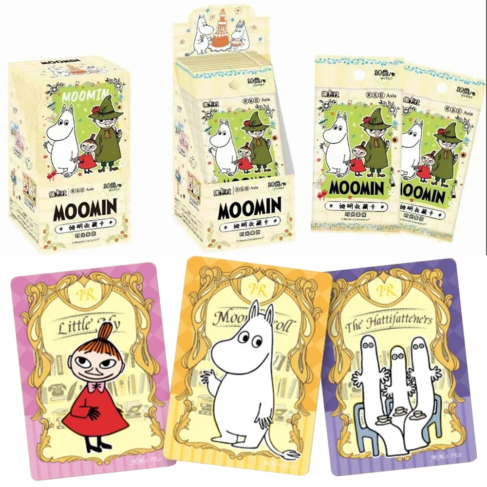 Carte Moomin originali carte con lettere a tempo classici finish carte da collezione periferiche giocattoli per bambini regali