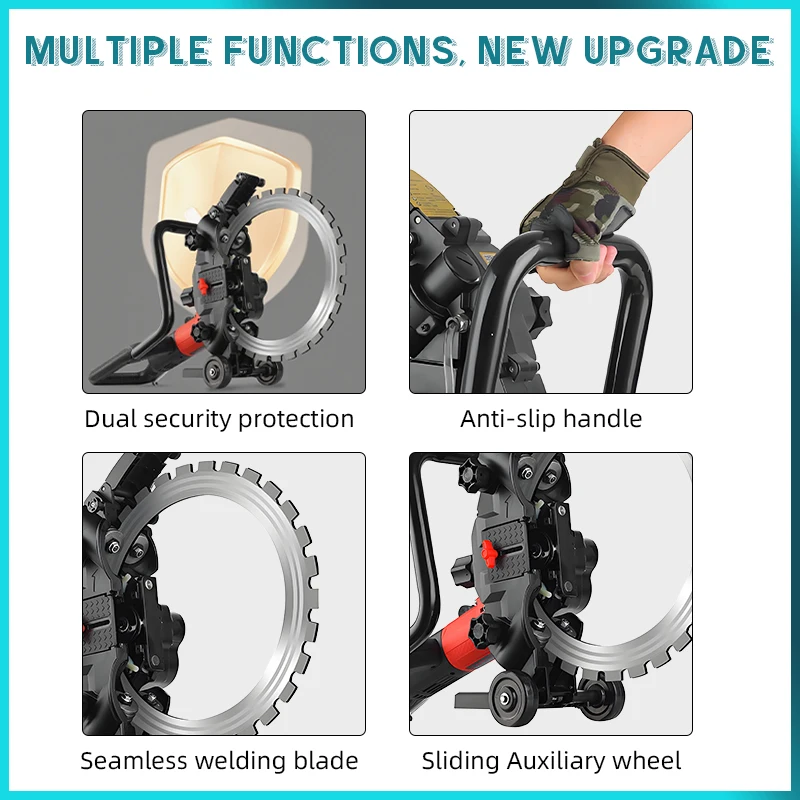 High-Frequency Brushless Wall Saw Dustless 3000RPM 6000W Concrete Cutting Machine for Stone Grooving Trenching Concrete Cutting