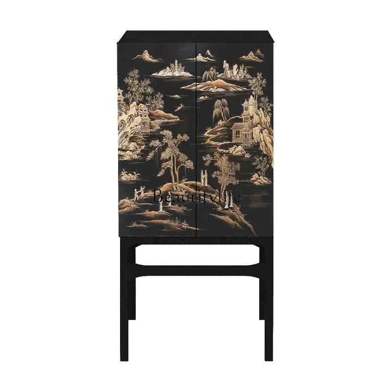 

LXКитайский стиль, шкаф для хранения мебели из цельного дерева, шкаф для хранения, бытовой современный свет, роскошный бытовой шкаф SSS