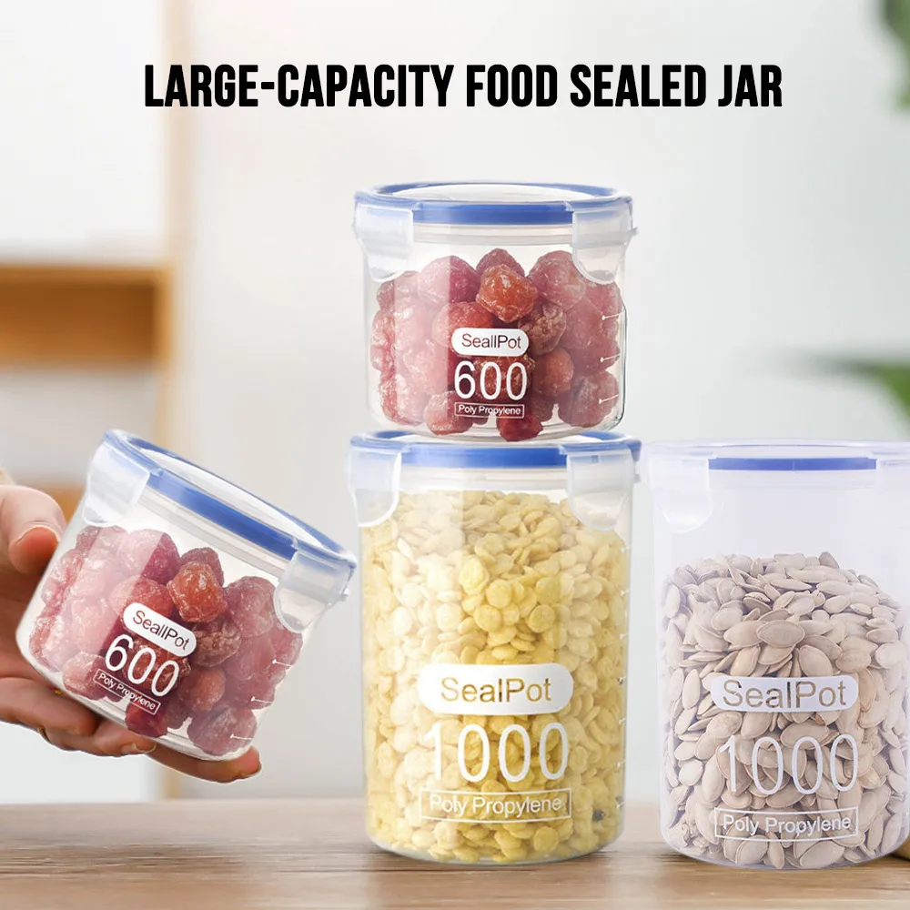 Sealed Fragile Grain Tank Moisture Proof Sealed Tank Thermoplastic Sealed Food Container Plastics Kitchenware Sealed Tank