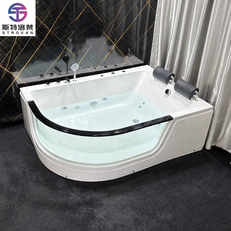 

STLF New Design Air Jetted Freestanding Double Adult Acrylic Whirlpool Bathtub with Heated Hydromassage Eco-Friendly Features