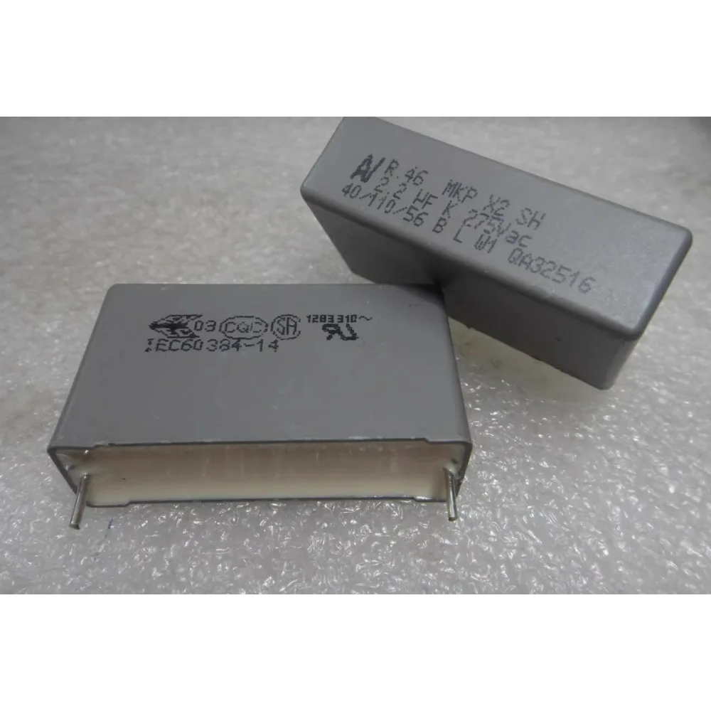 

5PCS AV R46 MKP 2.2uf/275VAC 2u2f 225 New 38mm Film Capacitor