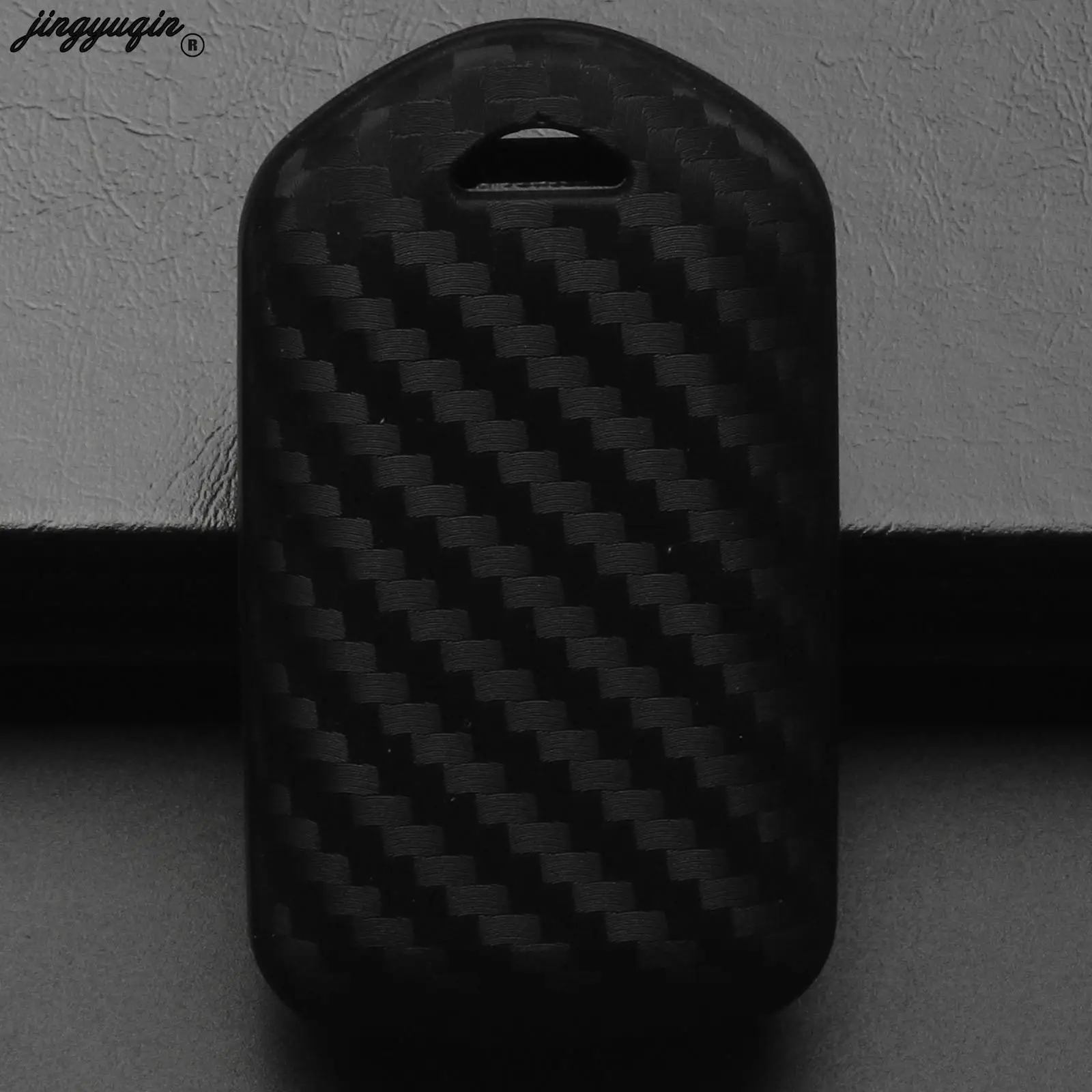 jingyuqin Carbon Fiber Silicone Car Key Case Fob Cover For Nissan Qashqai Micra Juke X-Trail Navara Note Tiida Pathfinder