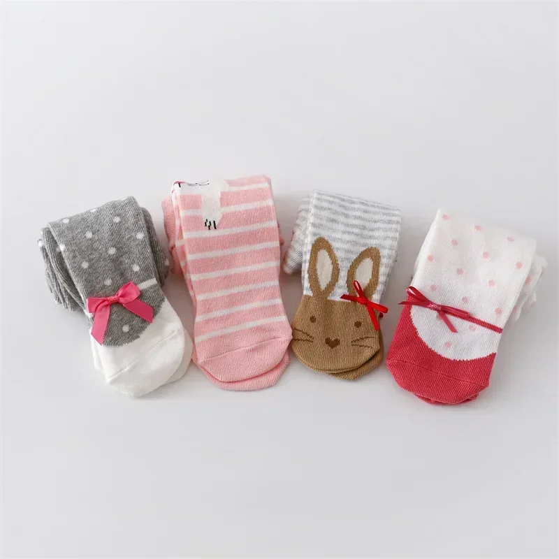 0-12M Newborn Baby Girls Tights Knitted Stockings for Girls Cotton Print Infant Tights For Girls Casual Toddler Pantyhose Spring