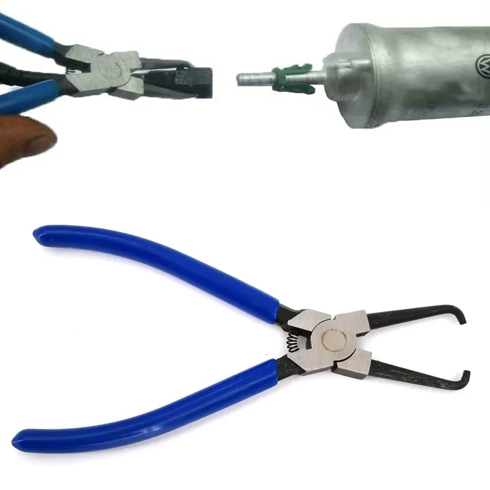 Professional Oil Pipe Joint Pliers Filter Caliper Oil Tubing Connector Disassembly Tools Quick Removal Pliers Blue