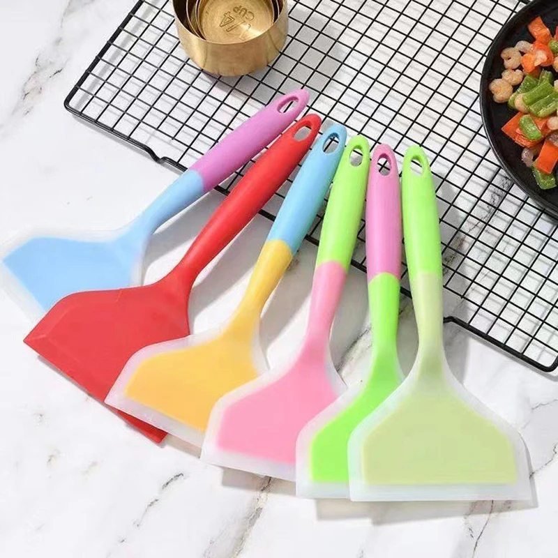 Multi-Purpose Non-Stick Pan Utensils - Silicone Egg Spatula, Wide Pancake Turner, and Egg Flipper for Cooking and Baking view 3
