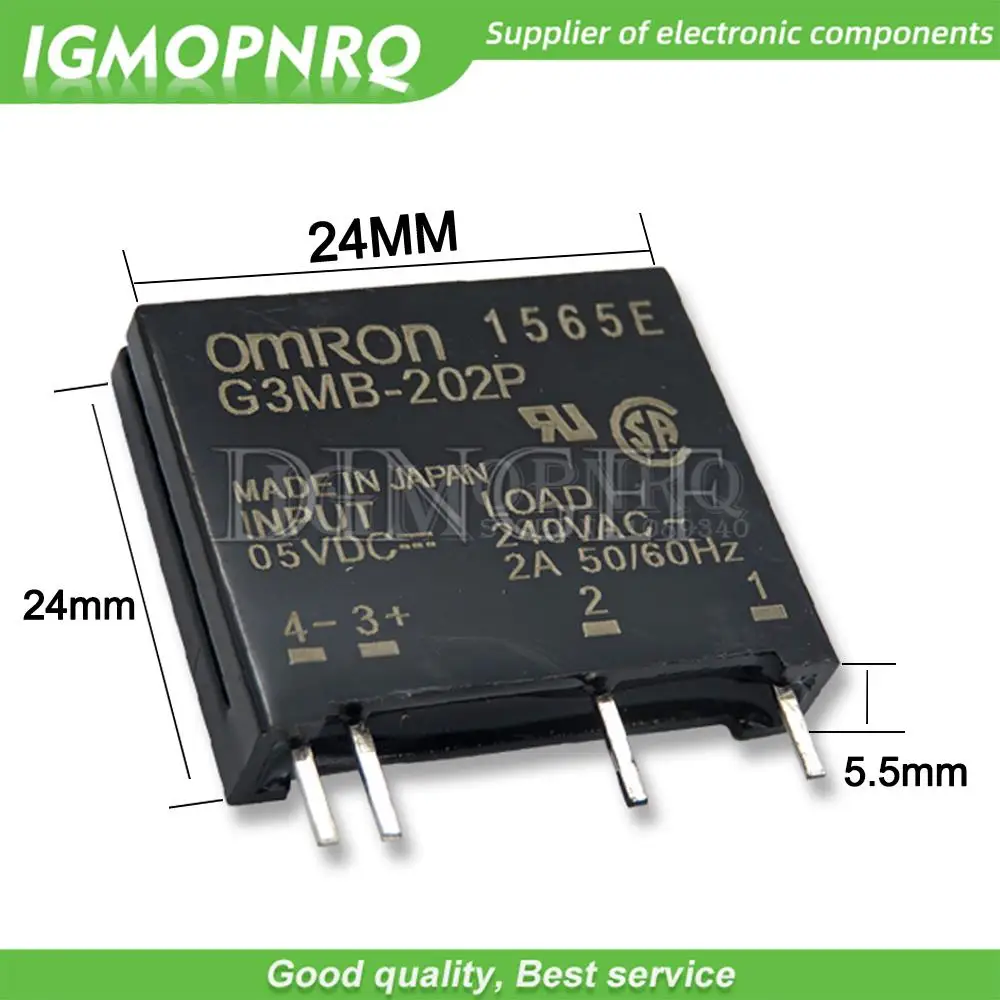 1PCS/lot 5V 12V 24V DC-AC Solid State Relay Module G3MB-202P G3MB 202P SIP SSR AC 240V 2A Snubber Circuit Resistor Relay Switch