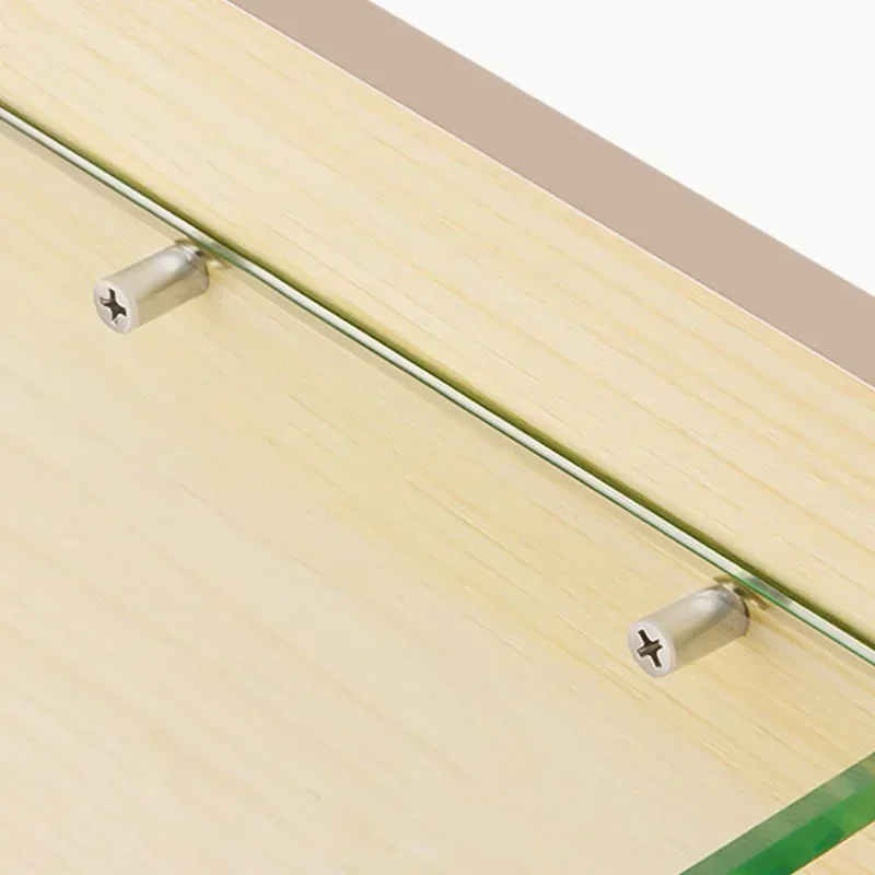 200x Self Tapping Screw Cabinet Shelf Bracket Laminate Support with Rubber Sleeve Non-Slip Layer Glass Plate Holder Fixed Screw