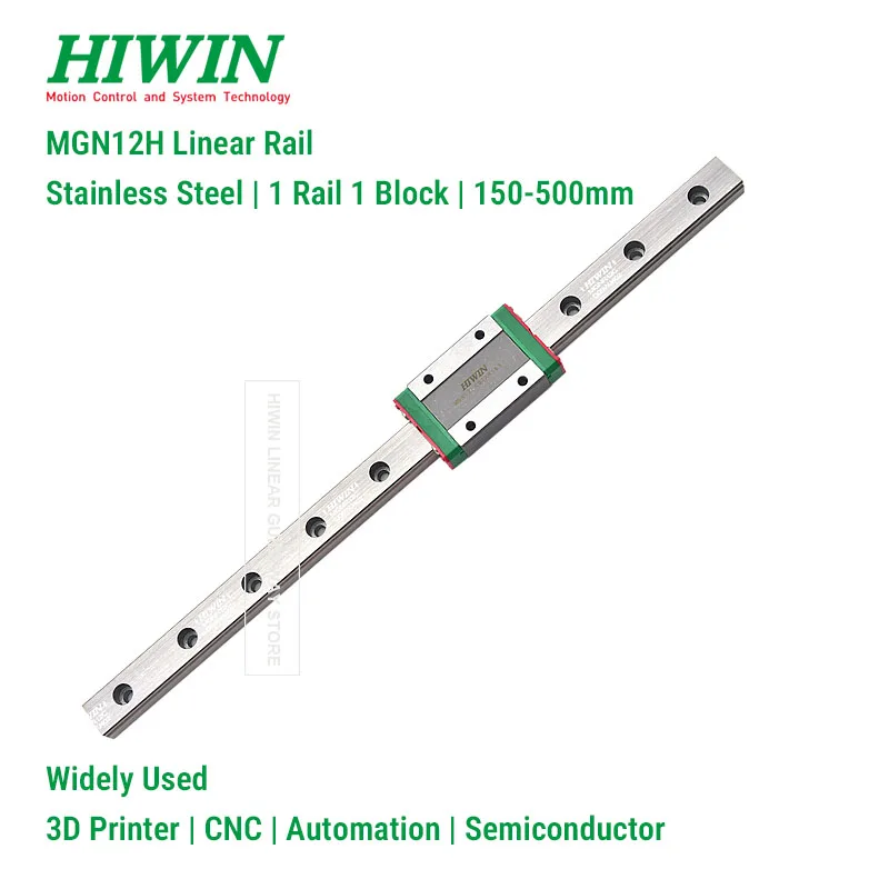 HIWIN MGN12H Z1 Z0 HIWIN MGN12H Linear Rail 250 280 300mm 320mm 330mm 350mm 400mm 450mm 500mm With HIWIN MGN12H Block Z0 Z1