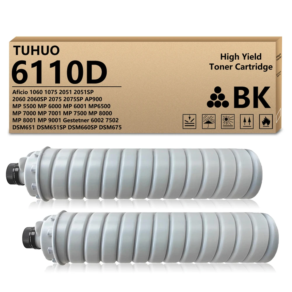 

Черный тонер-картридж TUHUO 6110D 6075, совместимая замена для принтеров Ricoh 6110D 6075 6110D 1060 1075 2051 2051SP 2060