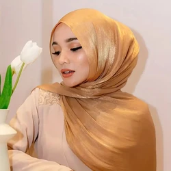 New Premium Silk Crinkle Hijab Scarf Women Shawls Plain Muslim Women Hijabs Breathab Islam Women Turban Pleated Scarf Ramadan