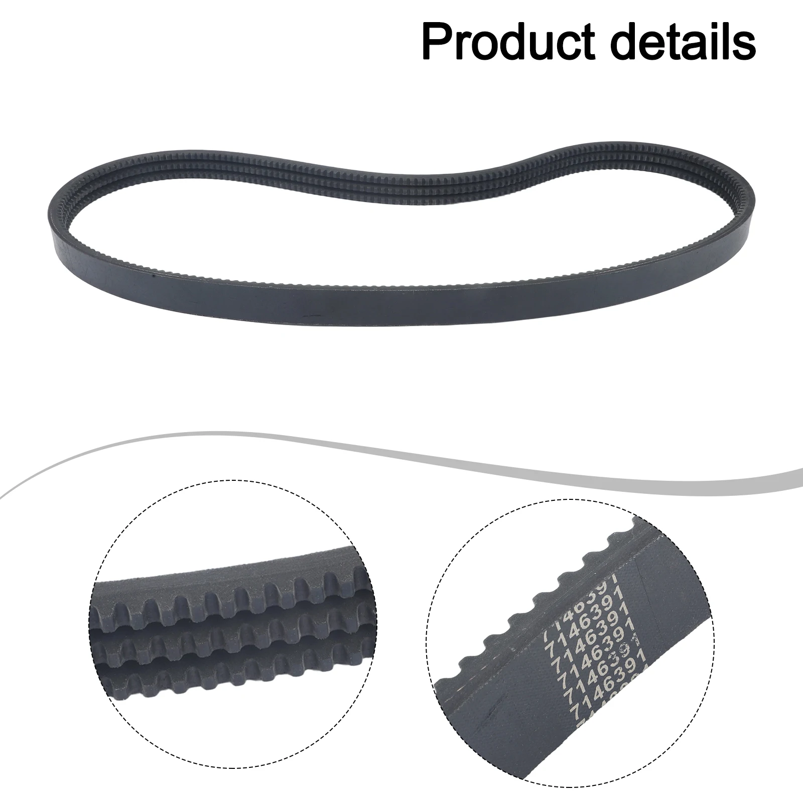 For Bobcat Compatible Pump Drive Belt 7146391 for S510 S530 S550 S570 S590 T590 Models to Support Machine Operation