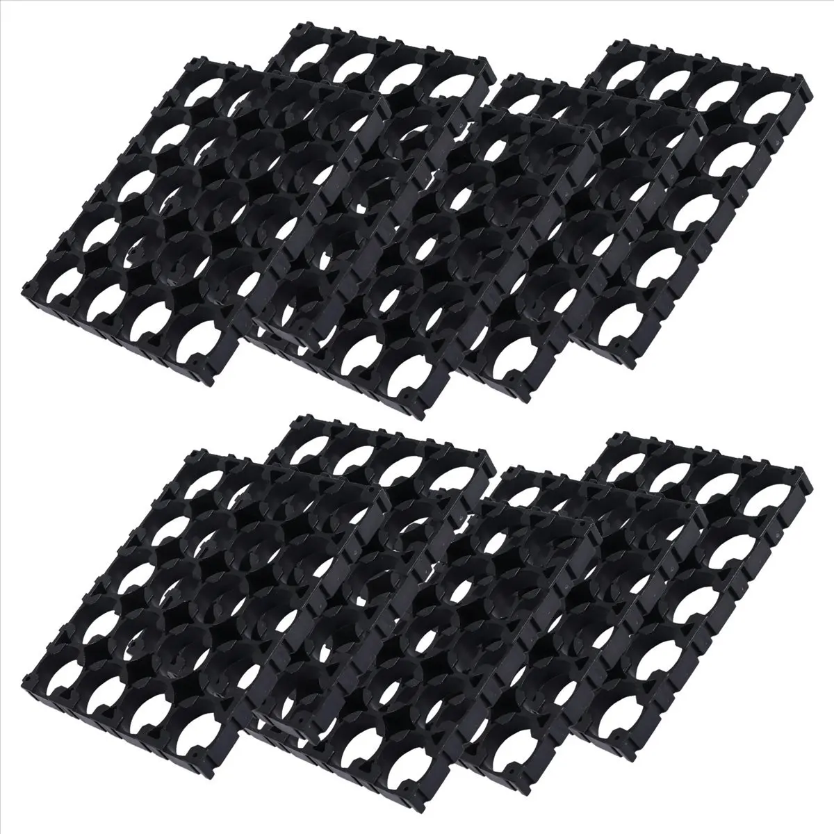ABGN 10PC 18650 Battery 4x5 Cell Spacer Radiating Shell Plastic Holder Bracket 18.4mm