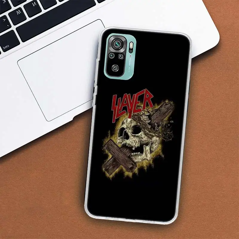 Slayer Heavy Metal Rock Band Phone Case For Xiaomi Redmi Note 13 Pro Plus 5G Cover 12 12C 10X 10C 10A 9 10 9T 9C 9A 8A 8 7A 7 6A