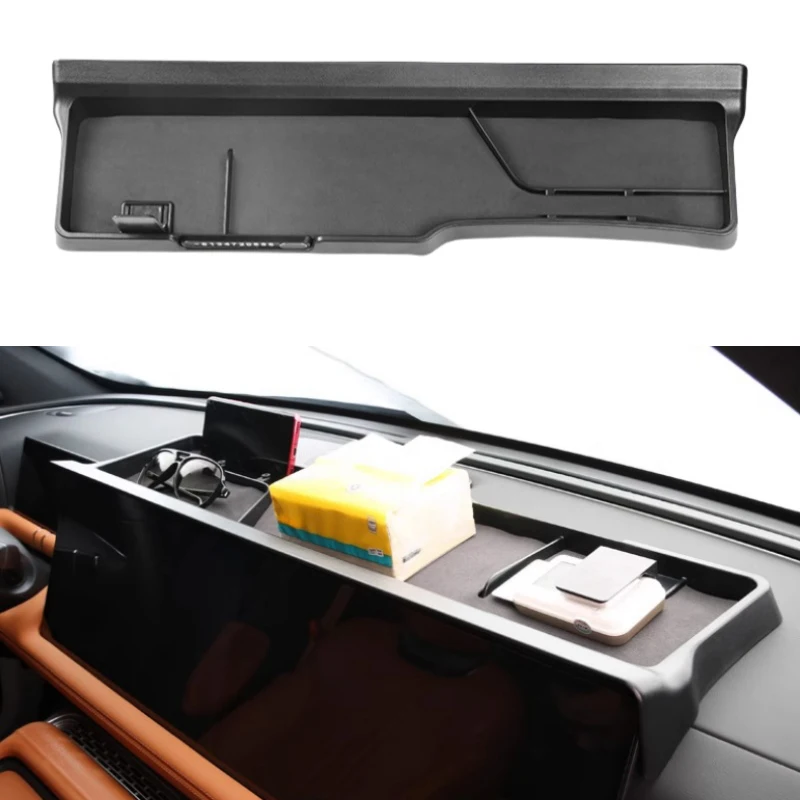 Car Rear Screen Storage Box Fit for Xpeng G9 ABS Central Control Lower Storage Box Car Interior Modification Accessories