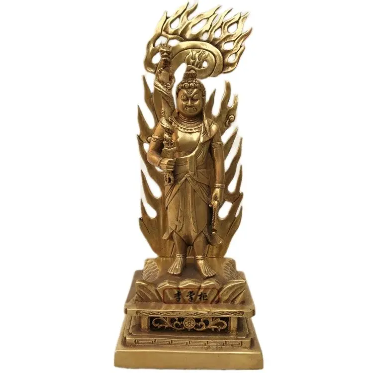 

Pure Copper Buddha Statue, Tantric Immortal King, 30cm Immortal Bodhisattva Decoration, Genuine Chicken Guardian God