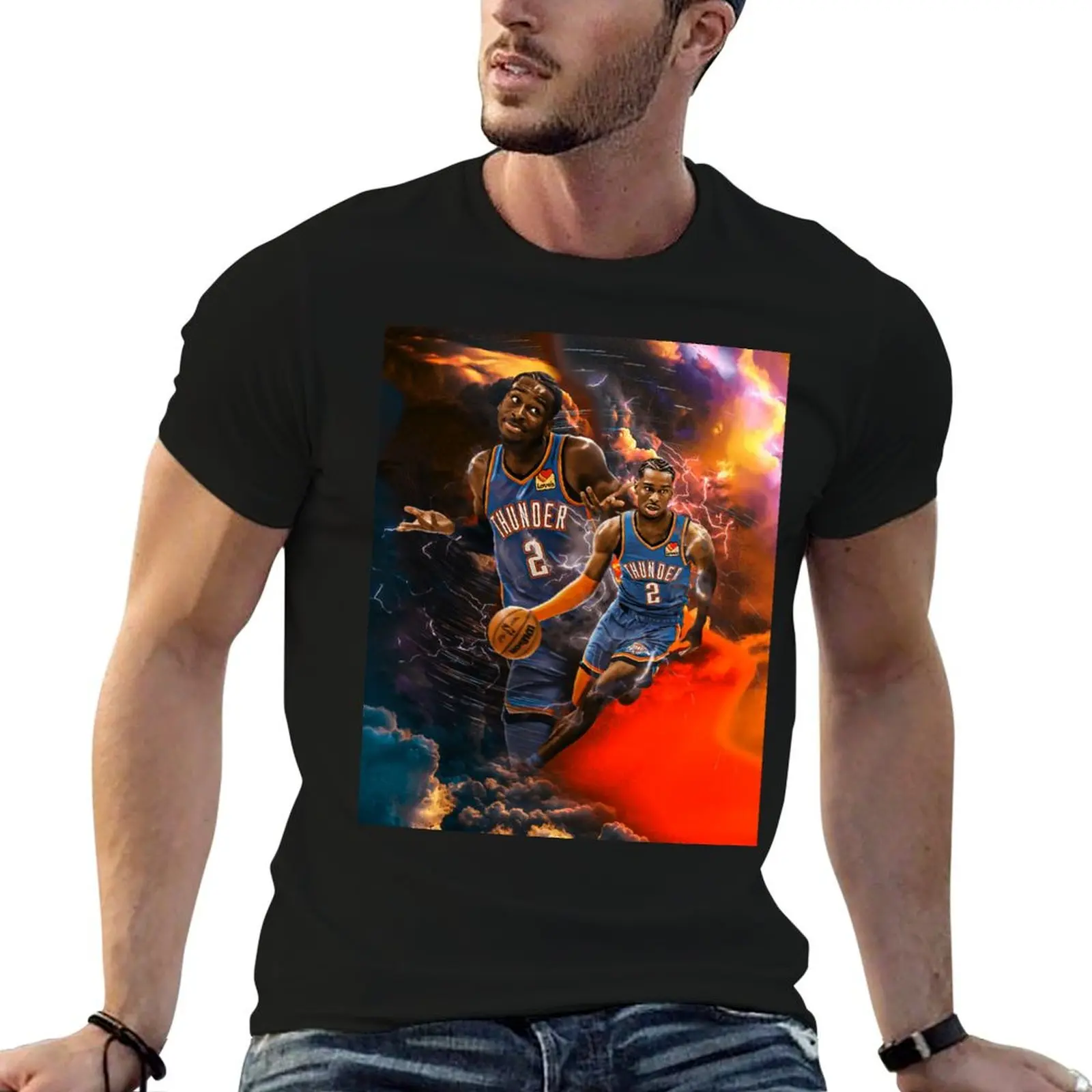 

Shai Gilgeous-Alexander 2 Basketball T-Shirt funny t shirts dark humor t shirts for man pack cotton T-Shirt