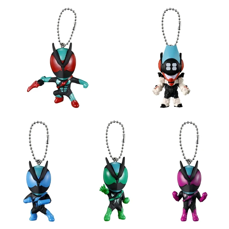 Bandai 5PCS Gashapon Kamen Rider Anime Giocattoli per bambini Action Figure Regali Modello da collezione Desktop Modellazione Ornamenti