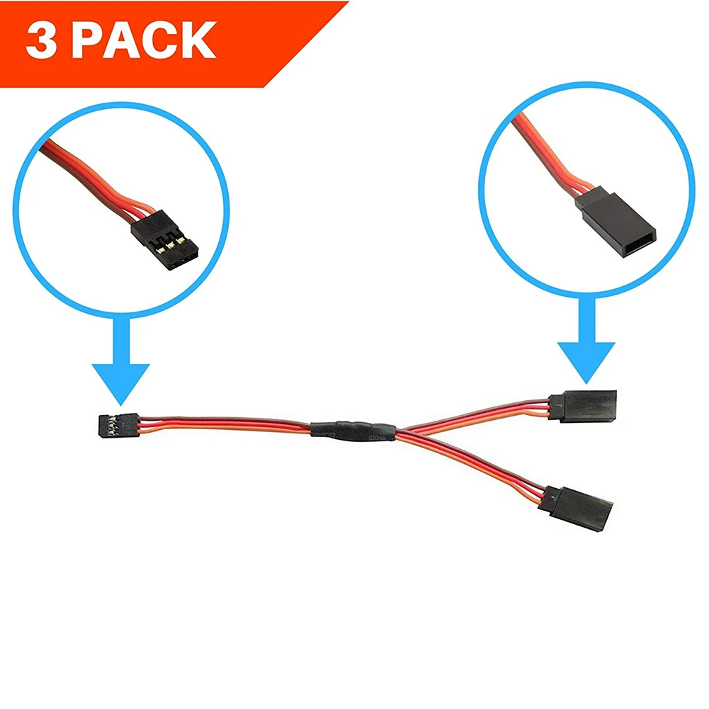 150 مللي متر Y-نوع سيرفو تمديد كابل JR إشارة خط 3-Pin الفاصل الحبل ل RC سيارة طائرة الماكينات اكسسوارات سلك توصيل للكابل