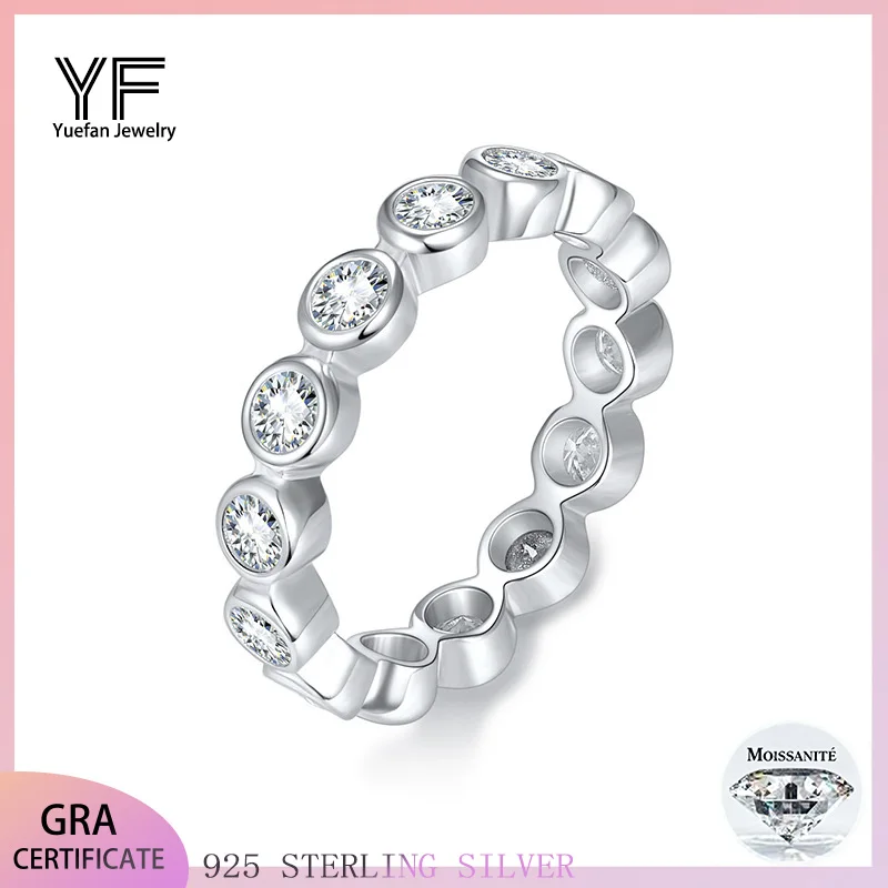 

Кольцо в стиле хип-хоп из серебра 925 пробы с муассанитом 1,6 карата, гальваническое золото 18 карат, платиновое, изысканное, модное, легкое, роскошное, женское, Weddi