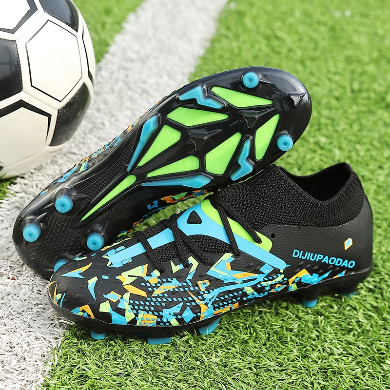 Unisex Low Top Football Cleats Lightweight Cushioned Insole Wear Resistant Non Slip Studs Grass Field Daily Training Sneakers