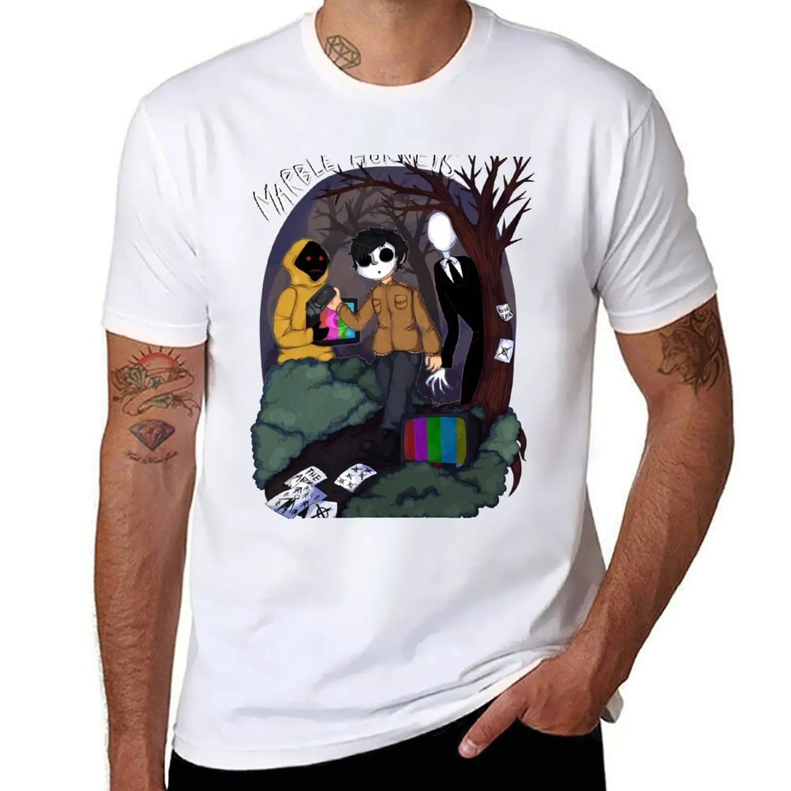 

Marble Hornets T-Shirt t shirts with prints t shirt men 100% cotton luxury brand T-Shirt