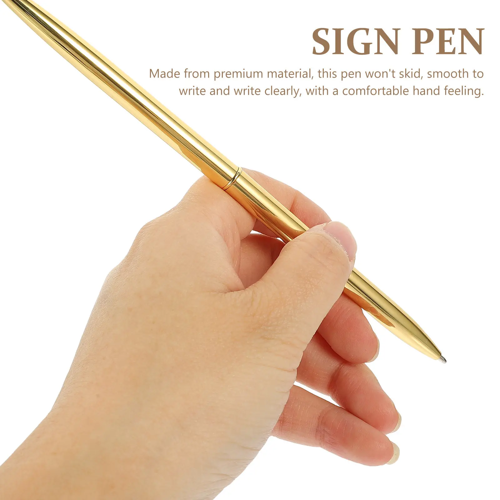 

2Pcs Signature Desktop Ballpoint Pens Professional Business Pen Vertical Smooth Writing Office Supply