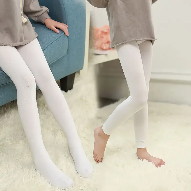 Medias de invierno para niñas, pantimedias gruesas ajustadas de lana para niñas, pantimedias cálidas para niños, medias de baile para niños pequeños, ropa escolar