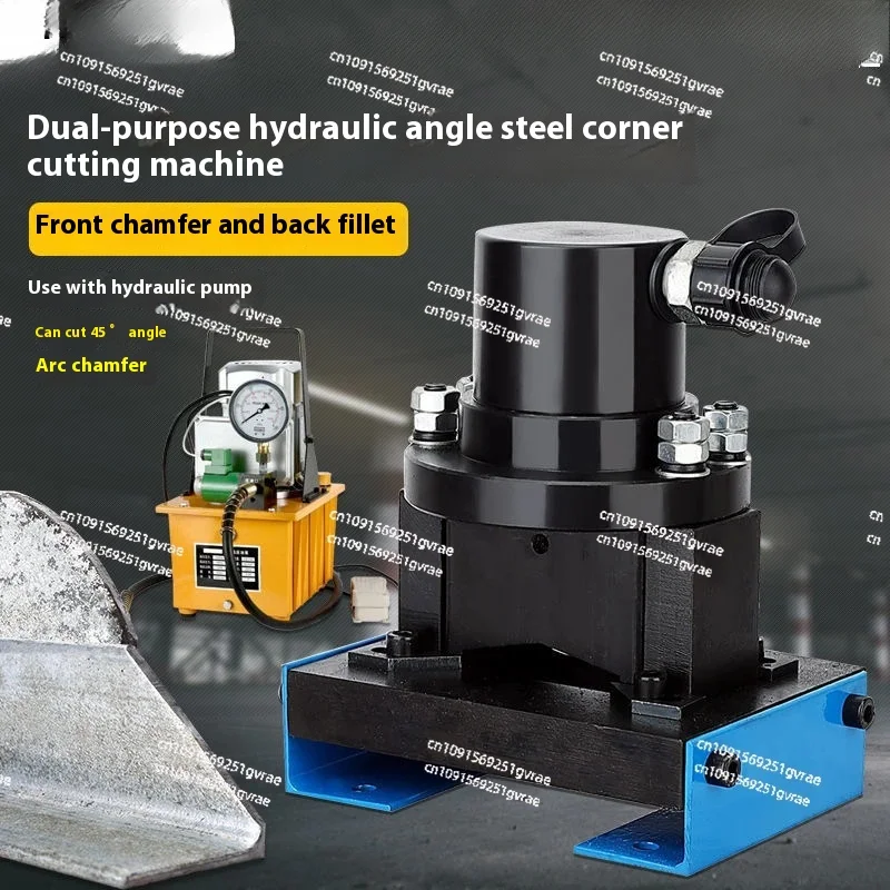 Hydraulic Angle chamfering machine Angle cutting 45° multi-functional two-in-one Angle iron processing