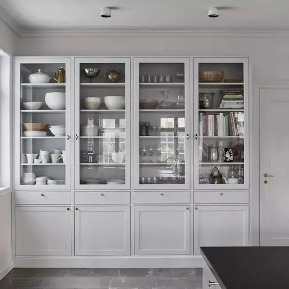 

Hot Sales High Quality Custom Design Glass Door Panel Wine Cabinet Solid Wood Bar Cabinet