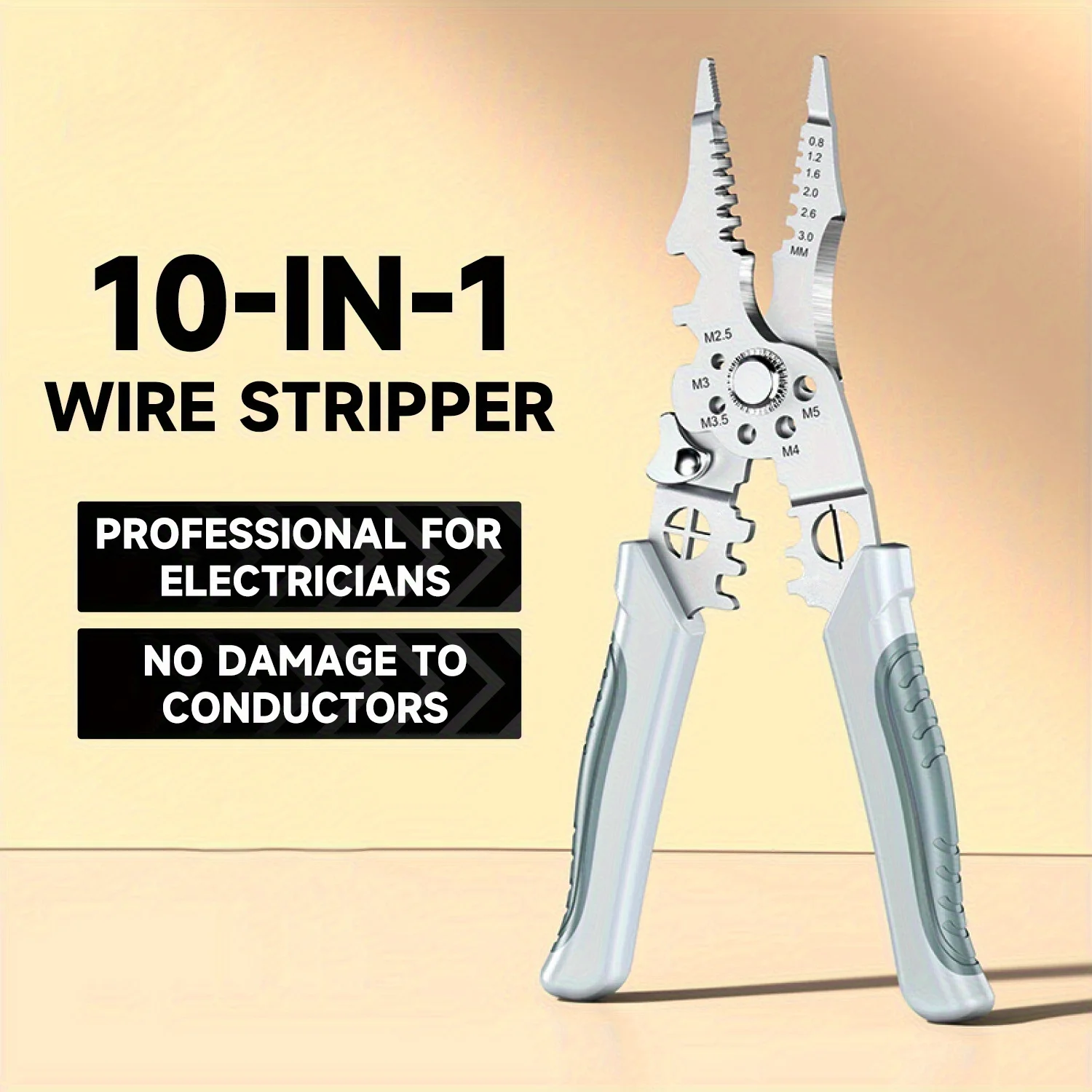 Electrician Pliers with Wire Stripper, Cutter & Separator – Durable Sharp Tool for DIY Cable Repair, Easy to Use, 10-in-1 Design view 5