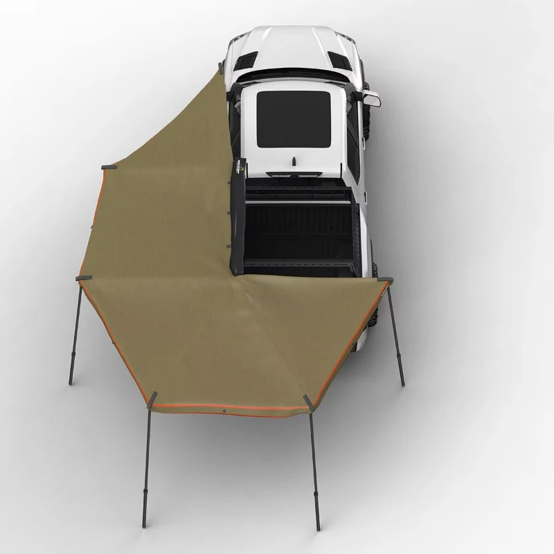 3-4 Person Aluminum Alloy Double-Layer Outdoor Camping Awning with 270-Degree Retractable Sunshade