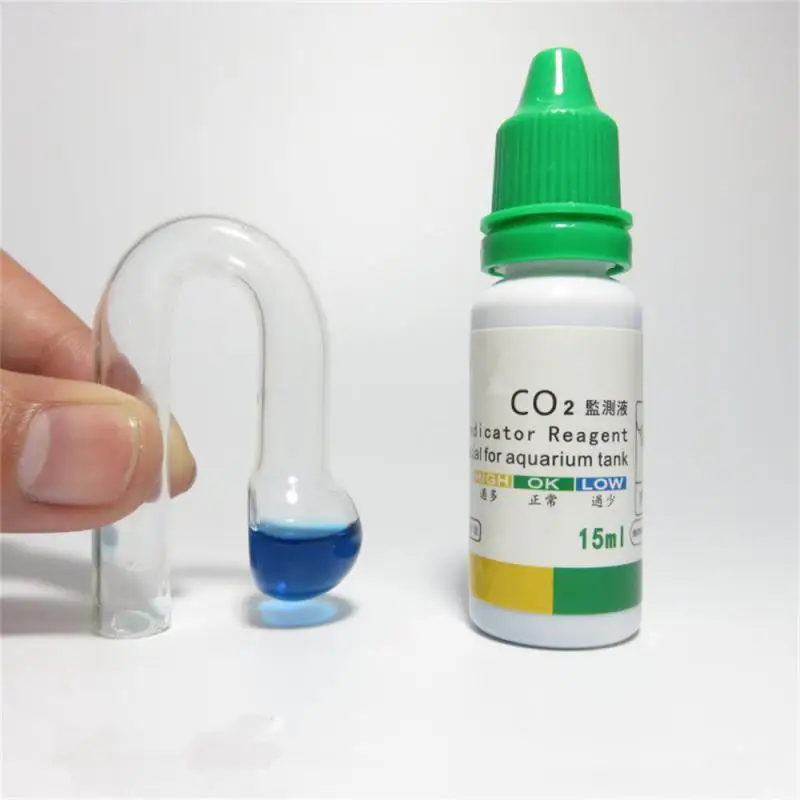 CO2 Drop Checker For Fish Tank Aquatic Planted Tank PH Test Diffuse Glass Aquarium Hang On CO2 Monitor Sensor Detector Indicator